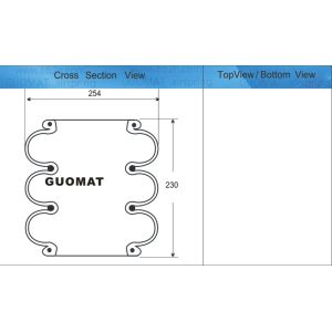 Dunlop SP159 10X3 Triple Convoluted Air Spring Actuator Refer To Contitech FT