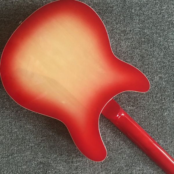 Cherry red 24 frets and12 strings Rickenback 360 electric jazz guitar semi hollow Ricken 330 jazz guitar