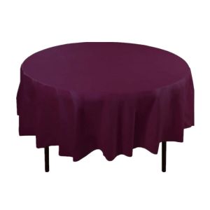Eco Friendly Disposable Plastic Tablecloths , PEVA Plastic Disposable Round