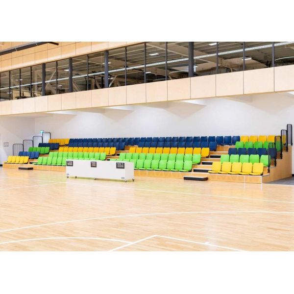 Buy Anti UV Polymer Indoor Retractable Seating For School at wholesale prices