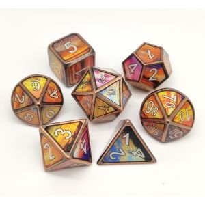 Hand Polished Metal RPG Dice Lightweight Neat Sharp Edges Polyhedron