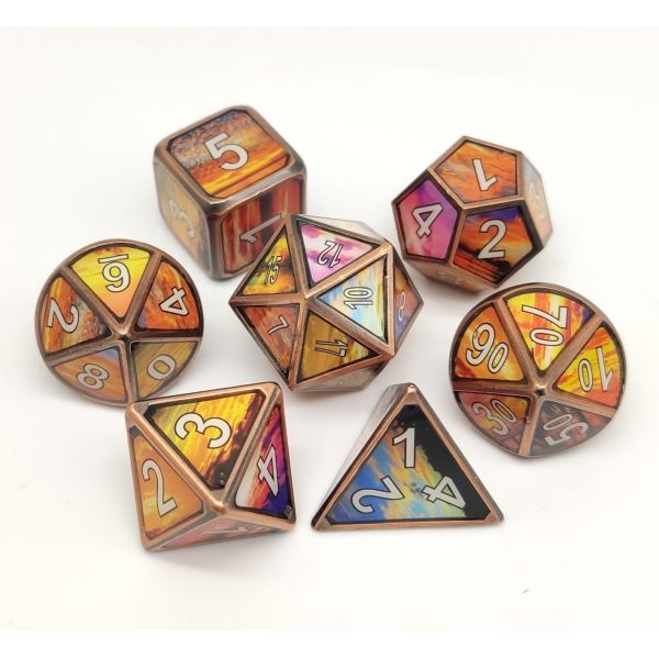 Buy Hand Polished Metal RPG Dice Lightweight Neat Sharp Edges Polyhedron at wholesale prices