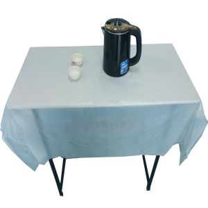 HDPE Plastic Disposable Table Cloth 42x42 51x51 Inch