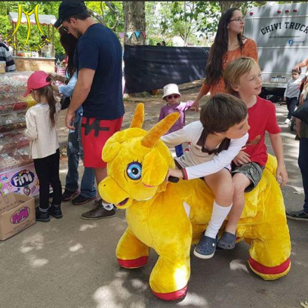 Buy Hansel  Kids amusement equipments plush electric riding animal toy for sale at wholesale prices