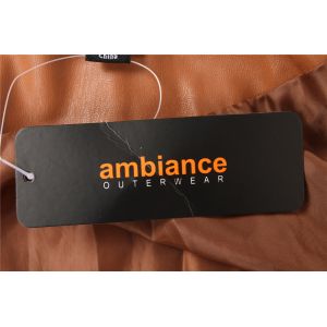 Water Resistant Coffee Faux Leather Bomber Jacket Womens 100% Polyurethane