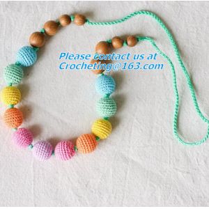 Rainbow Crochet necklace, cotton Nursing necklace Fashion Accessory, crochet,