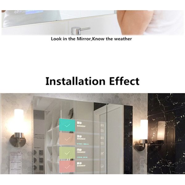 Wall Mounted Android Wifi Smart Magic Mirror Fitness Digital Signage 50inch
