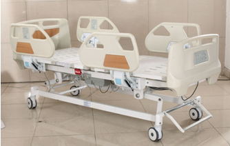 Hi Low Tilting Intensive Care Unit Bed Heavy Duty Hospital Bed Coated Steel