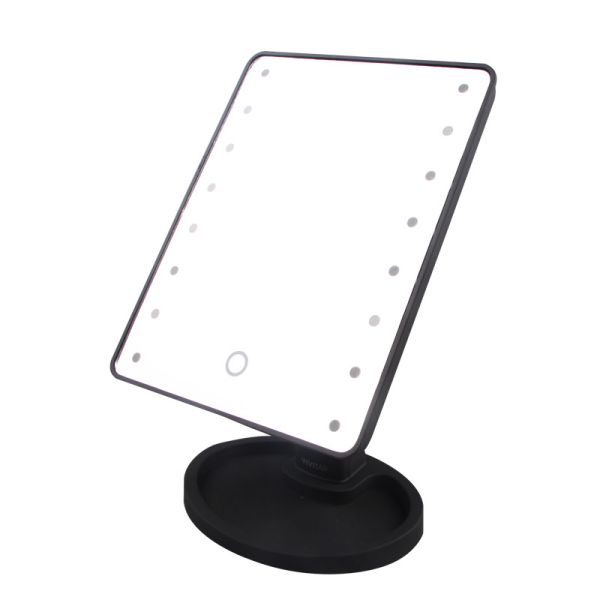 ABS Plastic Square LED Strip Mirror Battery Operated Desktop 16PCS