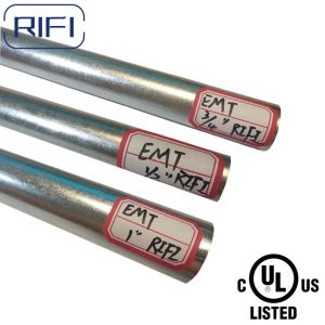 RIFI UL Listed Hot Dipped Galvanized EMT Conduit Pipe for Electrical Metallic