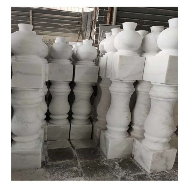 Stair Railings Handrails White Marble Stone Granite Railing Handrail Stone