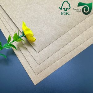 FSC Food Grade Brown Kraft Cardboard 350gsm 400gsm For Lunch Box Packaging