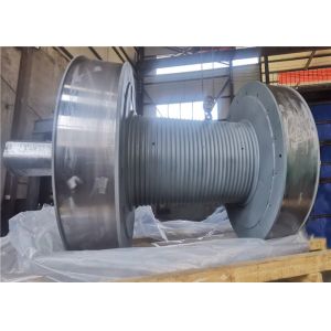 Steel Galvanized Rope Winch Drum With Lebus Grooves For Oofsore ISO BV CE