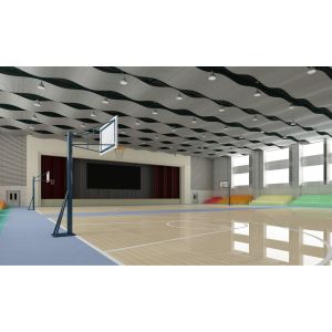 Curved Aluminum Metal Ceiling 19mm Height PVDF coating