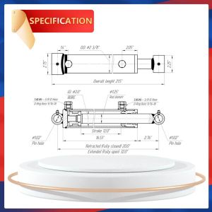 45# Steel Hydraulic Cylinder for Lift Truck 16MPa