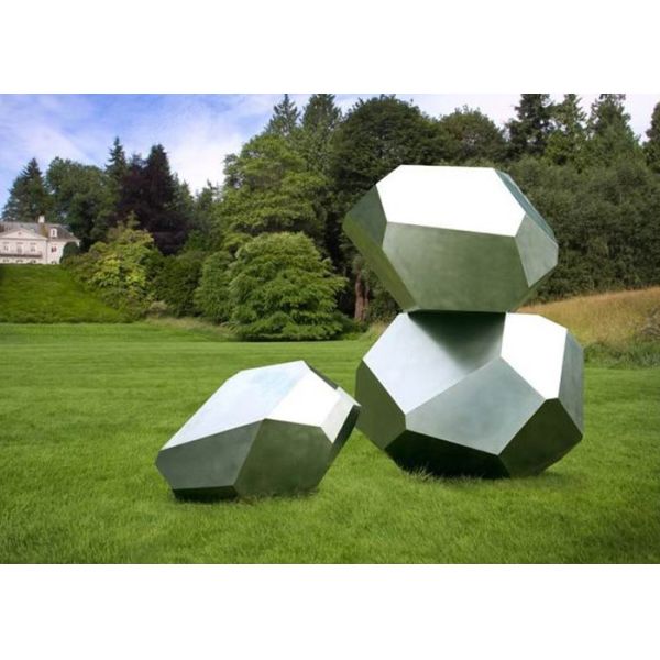 Buy Stainless Steel Garden Sculptures Sandblasting Square Decoration at wholesale prices