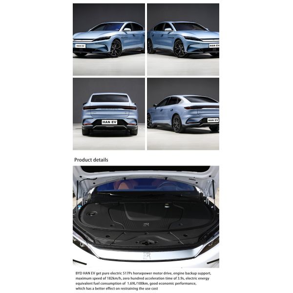 Smart Innovative Electric Car 715km Compact 5 Seater EV BYD Han