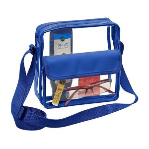 Customized Logo Clear Crossbody Purse Bag Letter Patches Available Stadium