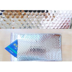 Self Seal Silver Metallic Bubble Mailers , Bubble Wrap Envelopes Recyclable