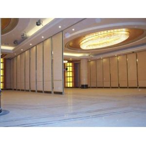 Banqueting Hall Sliding Partition Walls Door Soundproof Wooden With Fabric