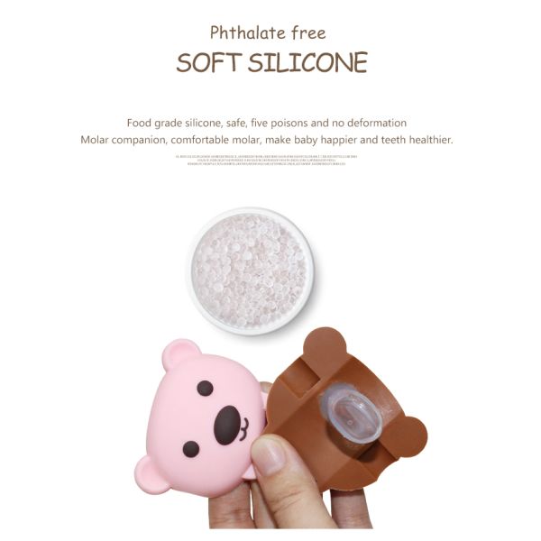 Food Grade Silicone Baby Pacifier Chain With Cute Animal panda Shape