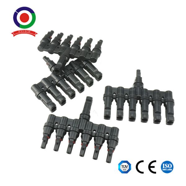 Buy Male Female 1 To 6 Solar Panel Cable Connectors Photovoltaic Connectors Adapter at wholesale prices