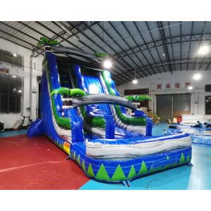 Adult Bouncer Castle Outdoor Inflatable Water Slides With Pool