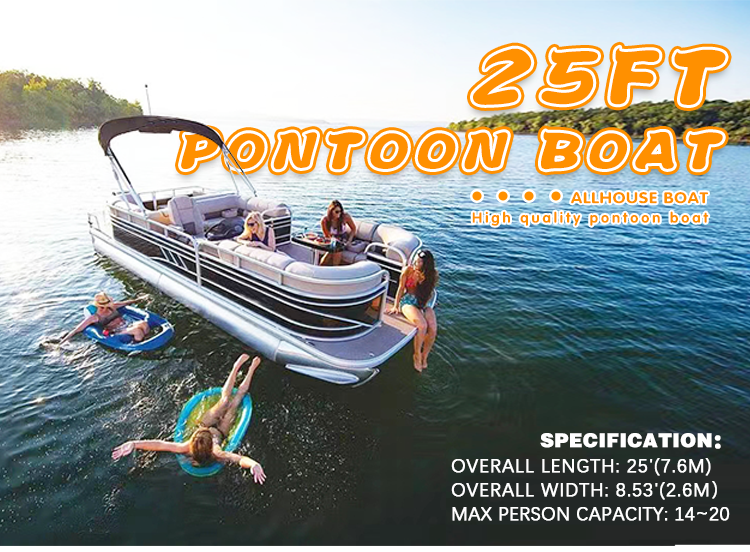 26 Foot 7.9m Pontoon Party Boat Ultimate Choice For Fun And Relaxing Day On Water