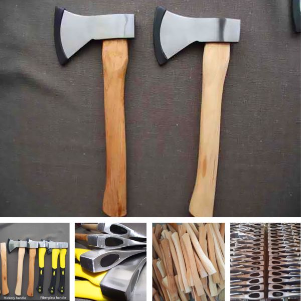 600g A613 Carbon Steel Hickory Wood Handle Hand Working Hatchet in Hand Tools