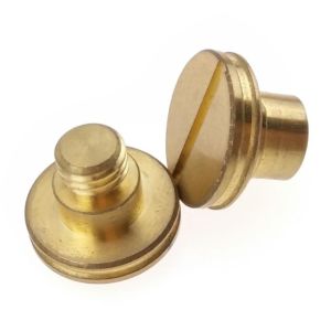 Flat Head M3 Brass Rivet Screw , Book Binding Post Screw Fastener