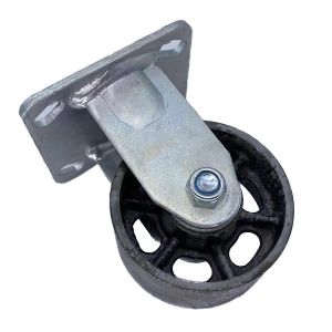 China Rigid Cast Iron Castor Wheels High Temperature Casters 125MM on sale