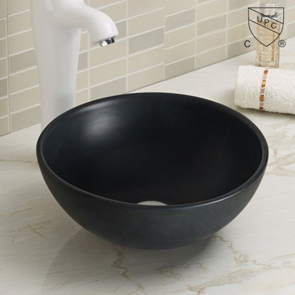 Buy Painted Matt Color Vanity Bathroom Top Mount Basin Laboratory Round Ceramic Sink at wholesale prices