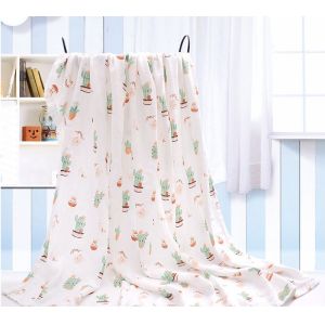 Animal Print Double Gauze Muslin Fabric By The Yard 110GSM Muslin Gauze Blanket