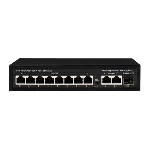 Extended Range 8-Port PoE Switch 10/100M with 120W/150W Consumption and 250m