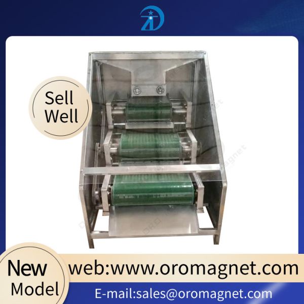 Belt Conveyor Magnetic Separator Machine 150x1200mm Magnetic Roller Specification 0.1~10mm grain quartzsand feldspar