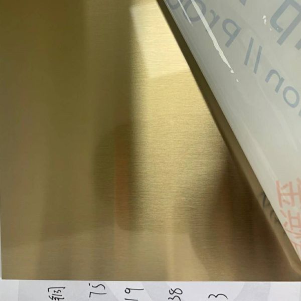 Buy Gold Hairline / Gold Mirror 1219x2438mm Stainless Steel Sheet at wholesale prices