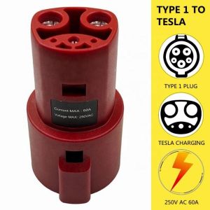 AC 10 KW Type 1 To Tesla EV Charger Adapter SAE J1772 To Tesla Fast Charging