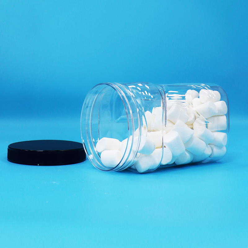 Transparent Food Grade Black Flat Lid Dried Fruit And Food Square PET Plastic