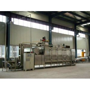 Continuous Peanut Roaster Of Peanut Butter Production Line With Cooling Belt