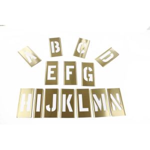 Brass Adjustable Letter And Figure Stencil Set For Paint