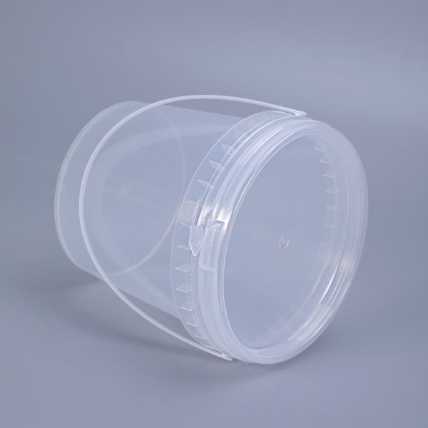 Buy Water Round Transparent PP Plastic Pail Buckets Packaging With Lids at wholesale prices