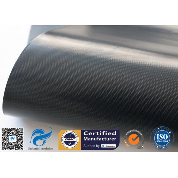 Buy 0.25mm 15oz Plain Weave Black PTFE Coated Fiberglass Cloth Fabric at wholesale prices