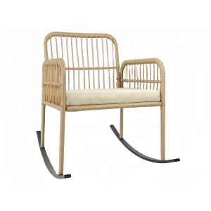 ODM OEM Garden Furniture Rattan Table And Chairs Rocking PE Rattan Woven Coffee