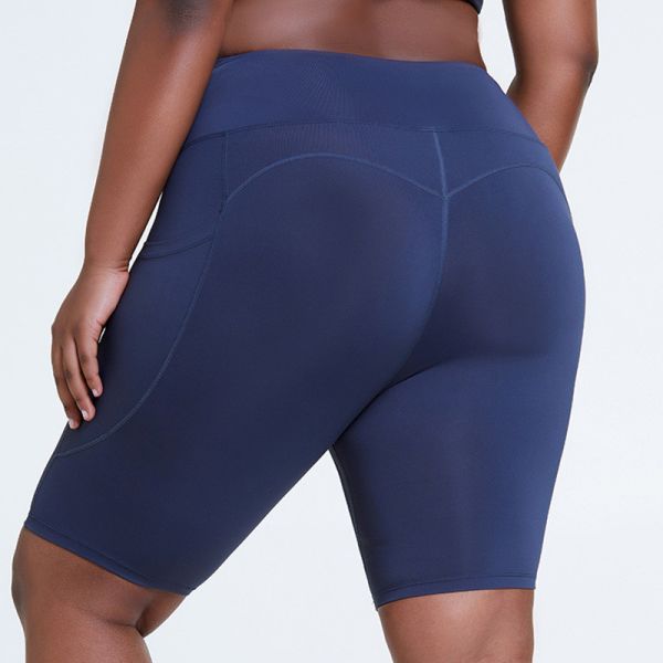 Buy 4XL Moisture Wicking Plus Size High Waisted Yoga Shorts pants Women's Running Shorts at wholesale prices