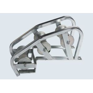 Zinc Plated Manhole Cable Laying Roller Tubular Steel Construction
