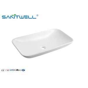 China Popular Design Easy Cleaning Chaozhou Ceramic Basin Avove Counter Basin Sink With White Finish AB182 on sale
