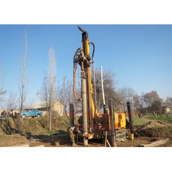 Crawler Mounted Hydraulic Water Well Drilling Machine With 112kw Diesel Powered