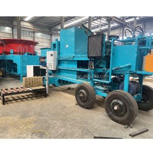 Hydraulic Baling Machine For Grass Hay Stalk Rice Husk Silage Bale Size 600*400
