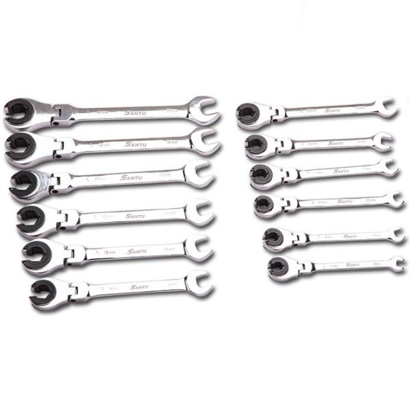 Buy TPR Forged Steel Wrench Combination 19mm Flex Head Ratcheting Set Anti Friction at wholesale prices