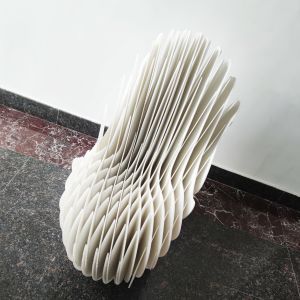 Exhibition Corrugated Plastic Furniture Chair Anti Collision